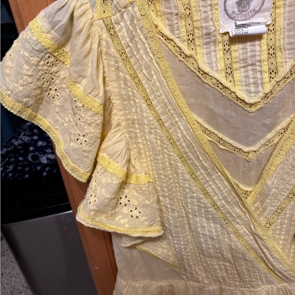 Muche Muchette yellow lace dress one size - Picture 8 of 11